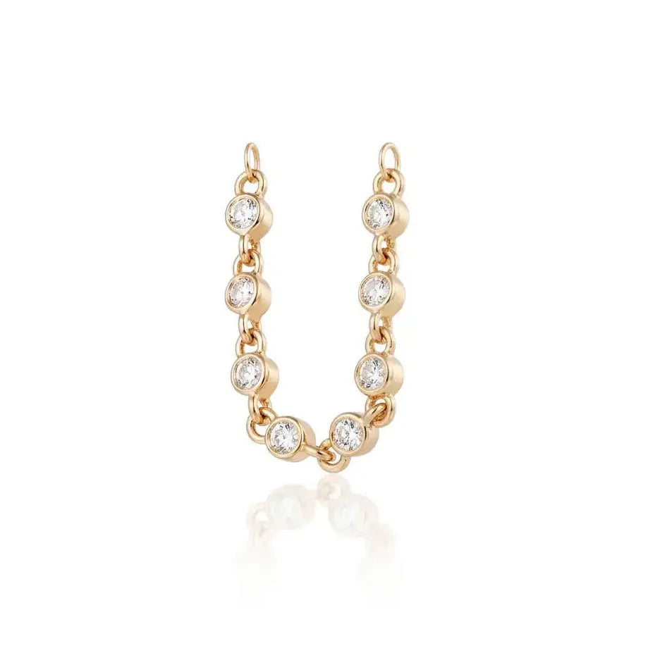 Diamond Bezel Chain Earring Enhancer