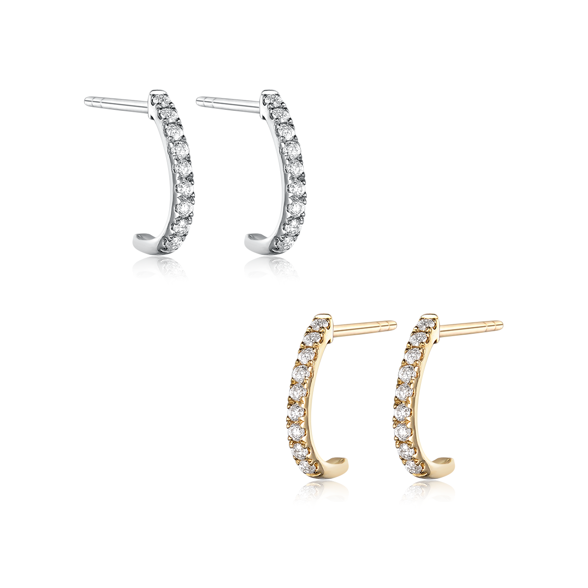 Classic Hook Diamond Huggie