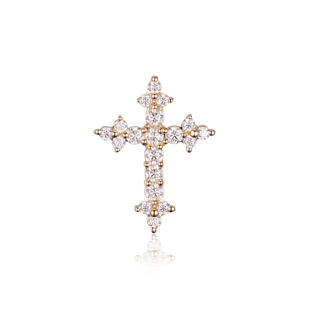 Gothic Diamond Cross Pendant