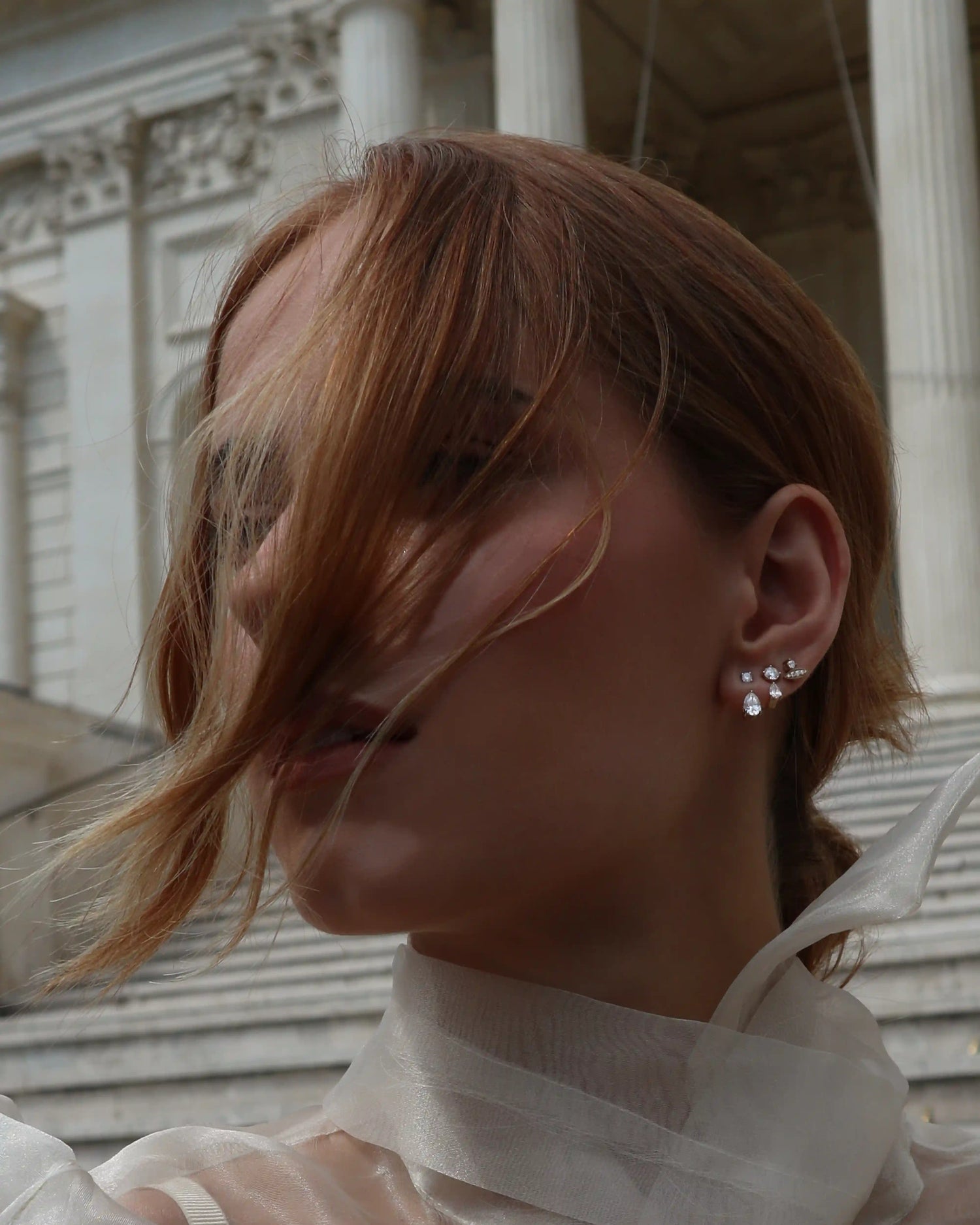 Pear Shaped Diamond Earring Enhancer