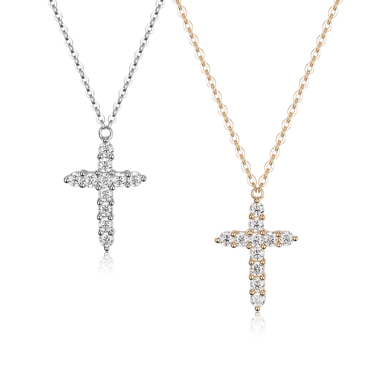 Perfect Love Diamond Cross Necklace