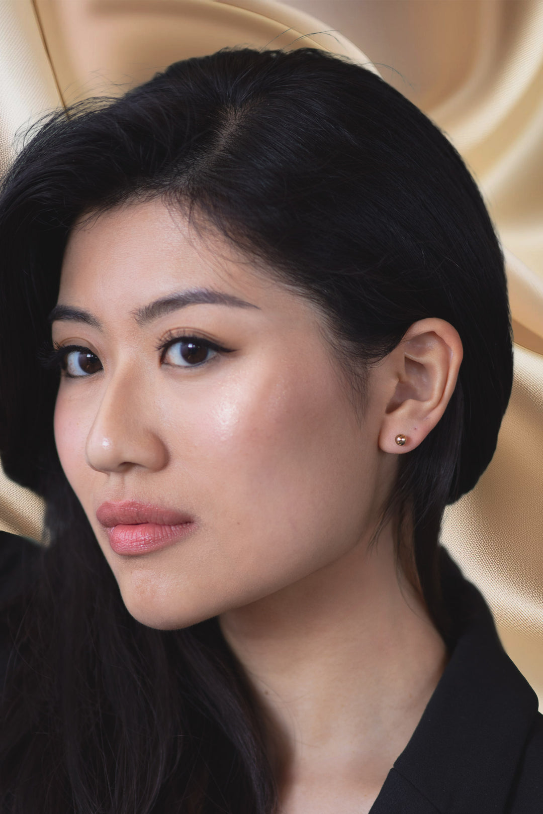 Gold Orb Earring