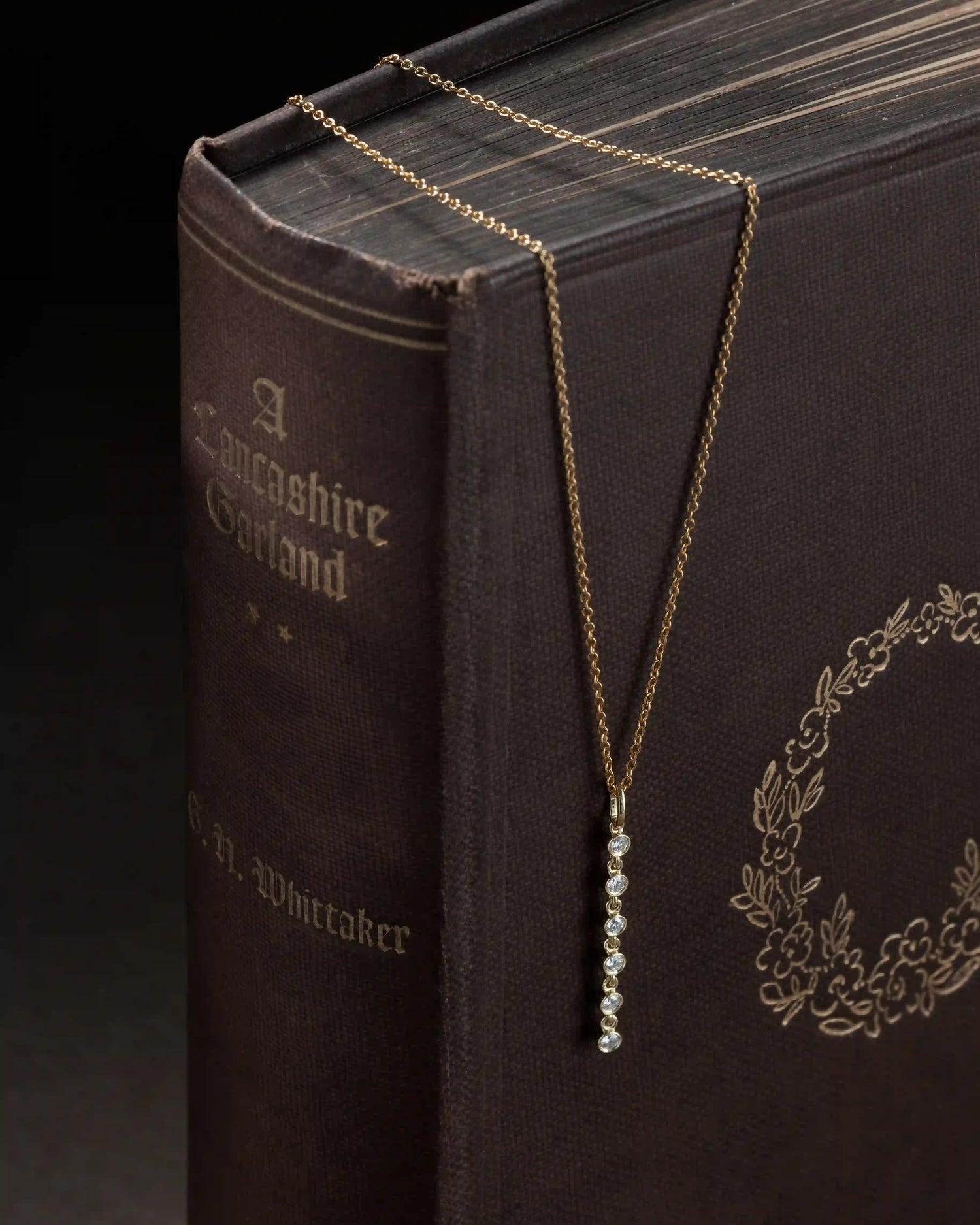 Linger Diamond Lariat Bezel Pendant