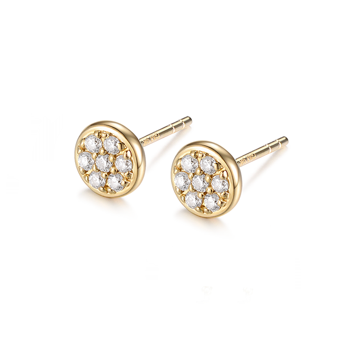 Diamond Medallion Earring
