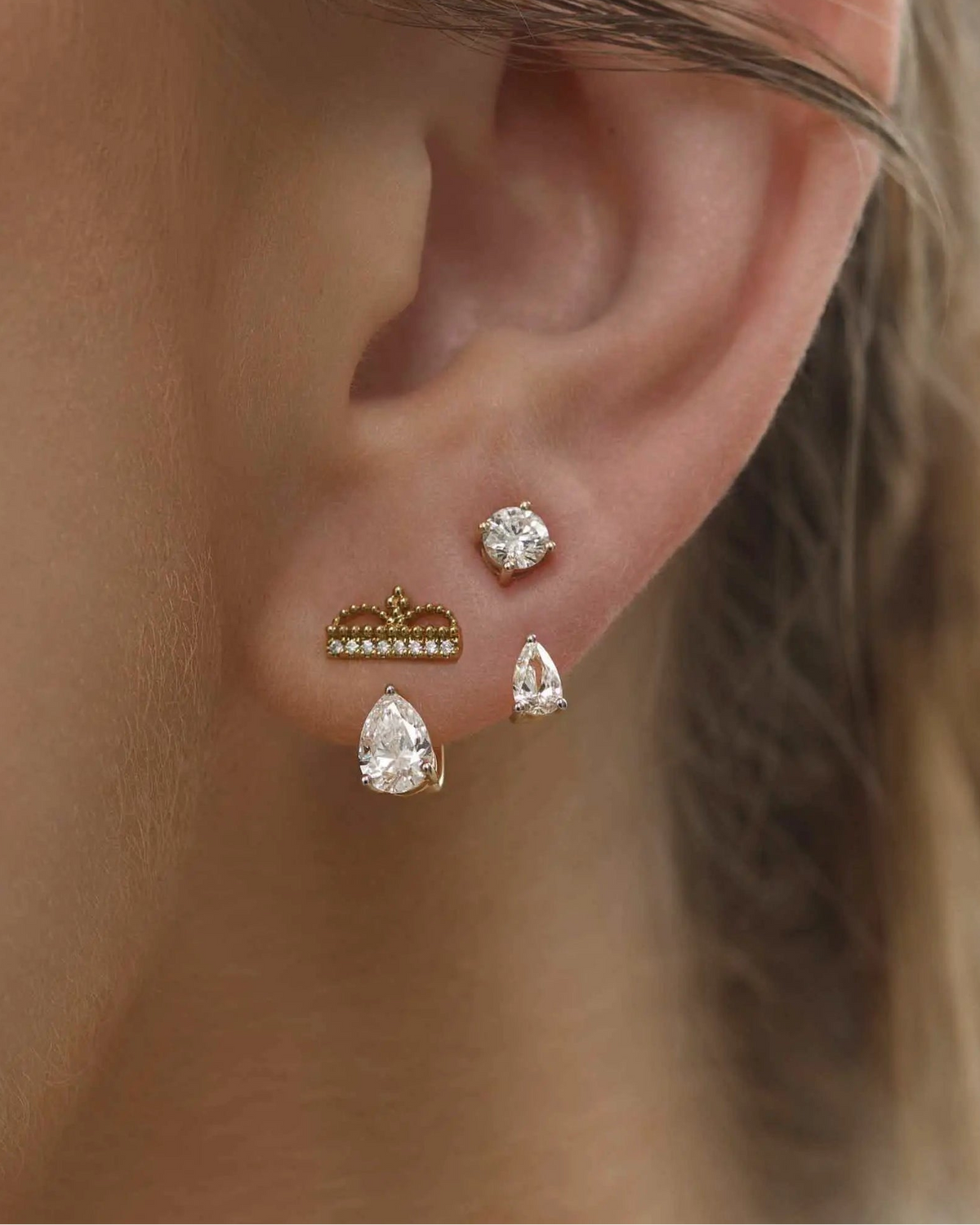Pear Diamond Earring Enhancer