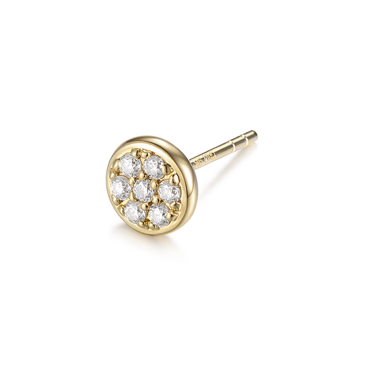 Diamond Medallion Earring